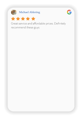 Michael Ahlering Great service and affordable prices. Definitely recommend these guys